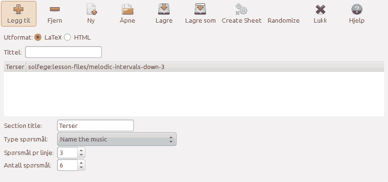 Screenshot of the trainingset-editor window.