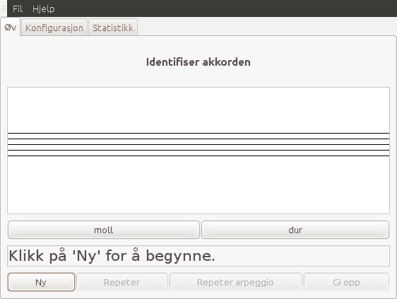Skjermbilde fra programmet