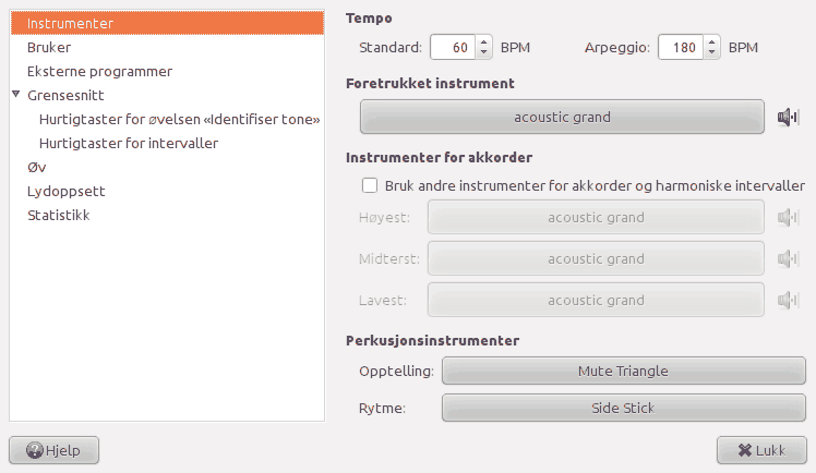 Screenshot of the 'Midi' page of the preferences window.