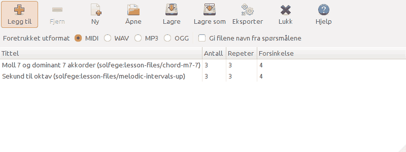 Screenshot of the trainingset-editor window.
