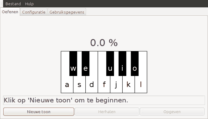 Schermafdruk van het programma.