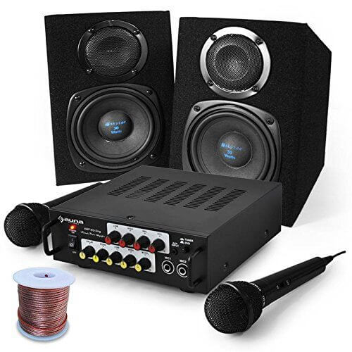 Machine de Karaoke Professionnel, Haut-Parleur de karaoké Bluetooth avec 2  Microphones sans Fil, Karaoke Complet Haut-parleurs de fête, Machine à  Chanter karaoké avec Lumière Disco Prise USB, TF, AUX : :  Instruments de musique