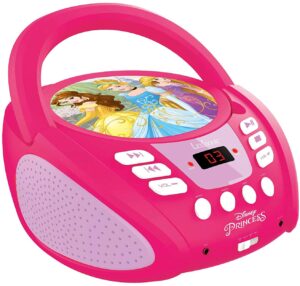 Lecteur CD MP3 enfant avec port USB - rose et blanc