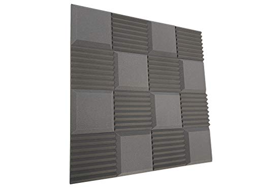 Advanced Acoustics - Paquet de 16 dalles de mousse d’isolation acoustique 30,5 cm, NRC 0,80 (1,48 m²)