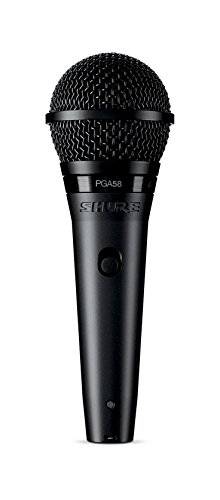 Shure Pga58 Microphone Dynamique - Mic de Poche pour Voix avec Motif de Ramassage Cardioïde, Commutateur On / Off Distes