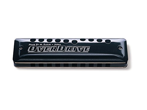 Suzuki MR300C Overdrive Harmonica diatonique en do 10 trous Noir