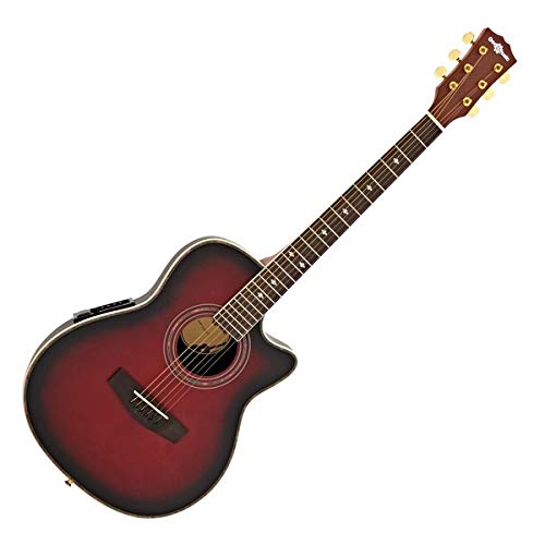 Guitare Électro-Acoustique Roundback par Gear4music Red Burst
