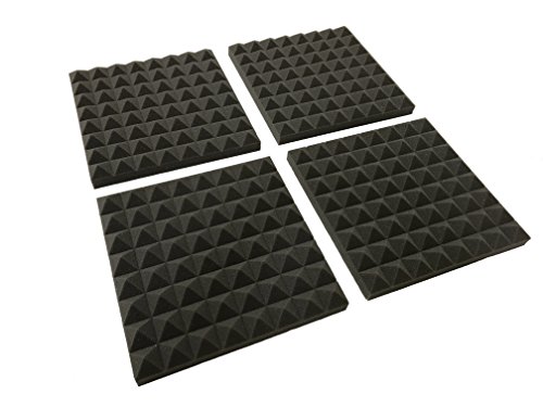 Lot de 24 carreaux de mousse acoustique avancée 30,5 cm en forme de pyramides pour studio 0,60 NRC couvrent une surface de 2,23 m²