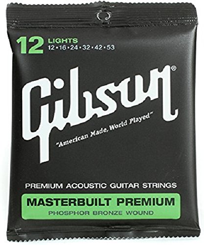 Gibson Gear SAG-MB12 Masterbuilt Premium Cordes en phosphore bronze pour Guitare acoustique Light 12-53 cordes