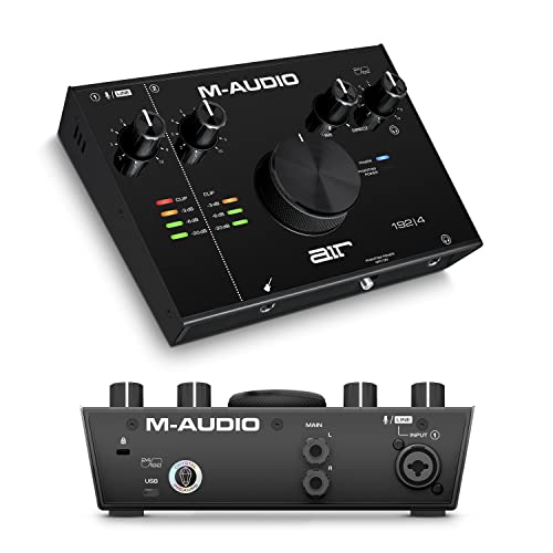 M-Audio AIR 192 4 Interface audio ou carte son USB pour l'enregistrement, le chant, la guitare, de qualité studio, avec 1 entrée XLR et logiciels