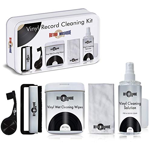 Kit de nettoyage de disque en vinyle Retro Musique - Tout ce dont vous avez besoin pour protéger vos disques en vinyle et profiter du meilleur son possible.