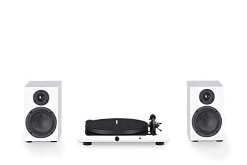 Pro Ject Juke Box E Kit HiFi tout-en-un Plug & Play avec haut-parleur et streaming audio BT (blanc)