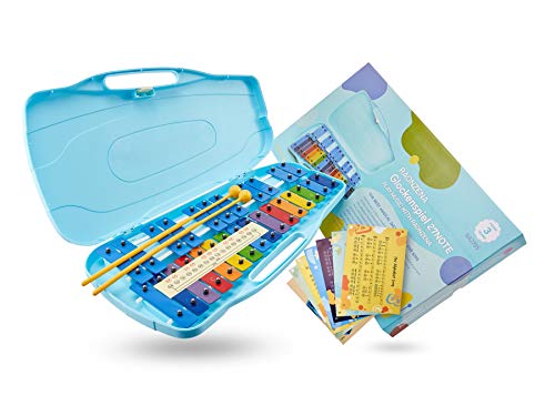 Raonzena Xylophone professionnel 27 notes, pour enfants et adultes, 27 touches, arc-en-ciel