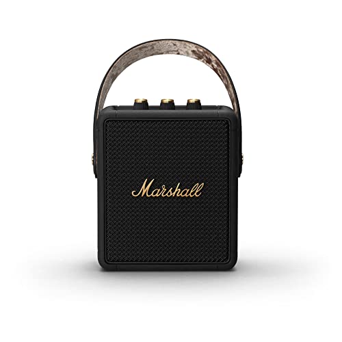 Marshall Stockwell II Enceinte Bluetooth Portatif - Noir et Laiton[Exclusif Amazon]