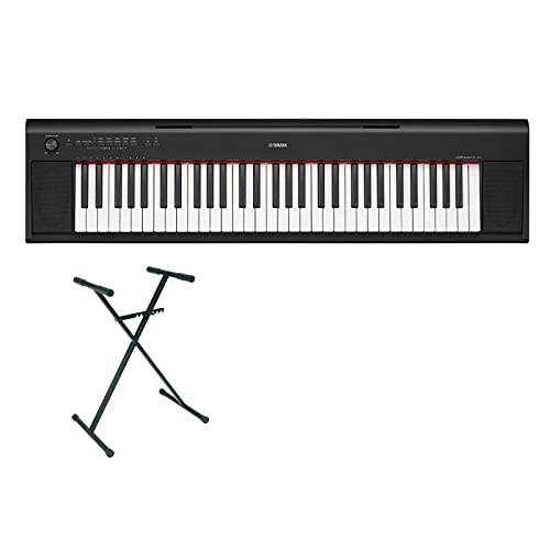 Pack Yamaha Piano numérique NP-12 noir + stand en X