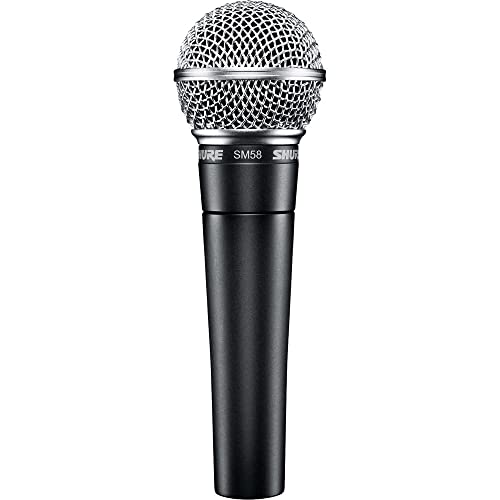 Shure SM58-Lce Microphone Dynamique Cardioïde pour la Voix, Utilisation Professionnelle en Spectacle Live, Sonorisation et Studio D’Enregistrement - (Câble Non Inclus)