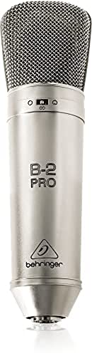 Behringer B-2 PRO Micro à Condensateur de Studio Large Membrane Double Plaquée Or