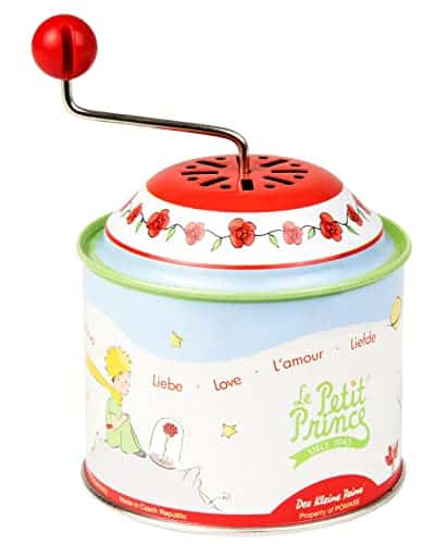 Lena- Boîte à Musique Petit Prince, 10,5 x 7,5 cm, en métal, avec mélodie Claire de Lune, Orgue Rotatif pour Enfants à partir de 18 Mois, 52769, Multicolore, 10 x 7,5 cm