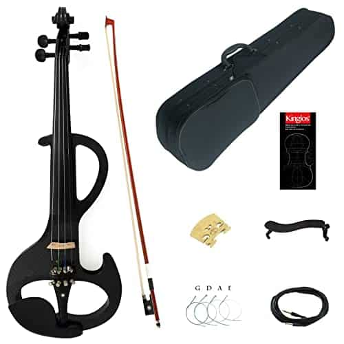 4/4 Violon Électrique Pleine Grandeur Bois Violon Silencieux Instrument De  Musique Raccords Casque Noir