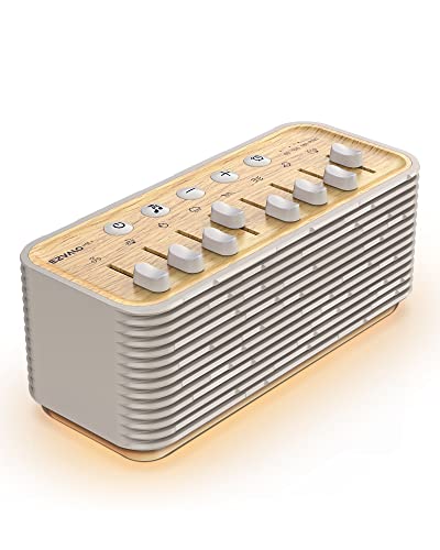 EZVALO Lite Machine Bruit Blanc 3 en 1 avec Fonction Veilleuse, Enceinte Bluetooth Portable, Rapidement et Générer Un Sommeil Profond, Cadeau pour Adult Bébé