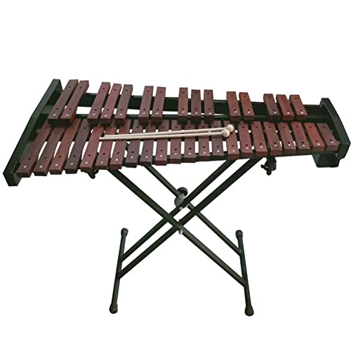 HDYNUZ Xylophone Professionnel en Bois à 37 Touches Glockenspiel Percussion Instrument éducatif avec Support de maillets et Sac de Transport