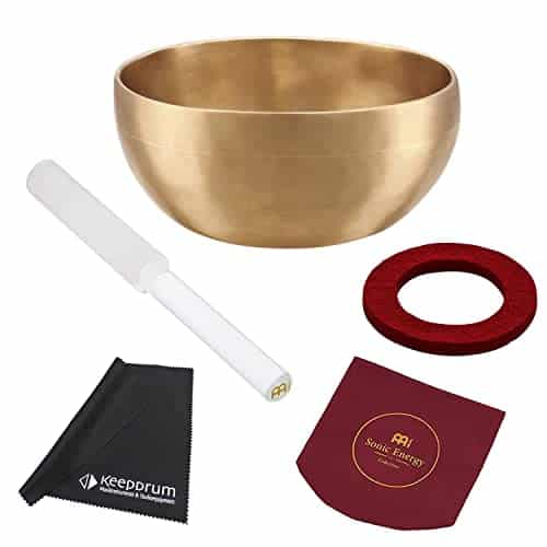 Meinl Sonic Energy SB-U-400 Bol chantant universel en bronze pour méditation, yoga, râpe et chiffon microfibre Keepdrum