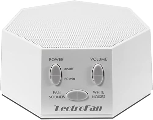 LectroFan ASM1007-G Machine à Bruit Blanc avec Sons de Ventilateur et Minuterie de Sommeil (Blanc)