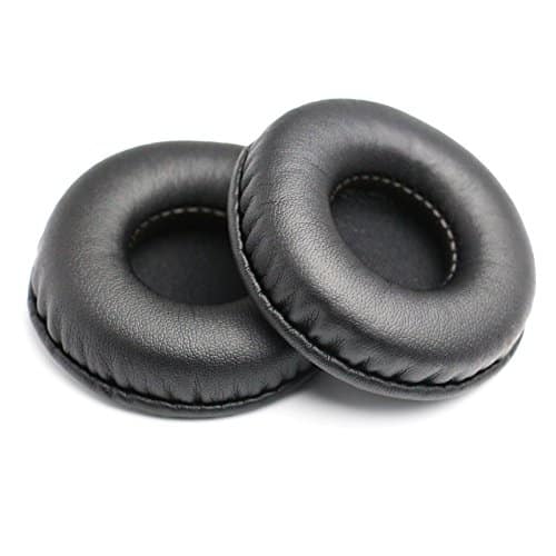 Coussinets d'oreille de Remplacement Coussins d'oreille en Cuir Kit de Coussinets d'oreille de Rechange adaptés à la Plupart des modèles de Casque: Diamètre Universel 65 MM (1 Paire Noir)
