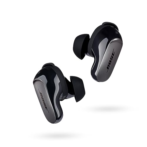 Bose QuietComfort Ultra Earbuds, Écouteurs sans fil à réduction de bruit, Écouteurs Bluetooth 5.3 avec audio spatial d’une grande autonomie, Noir