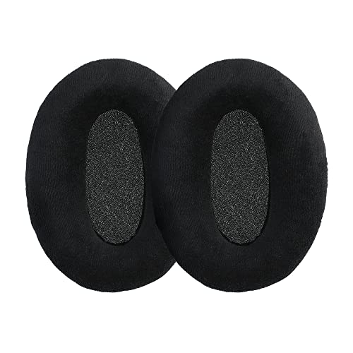 kwmobile 2X Coussinet de Rechange Compatible avec Sennheiser HD600 / HD650 / HD545 / HD580 - Coussinets avec Revêtement Velours pour Casque Audio - Noir