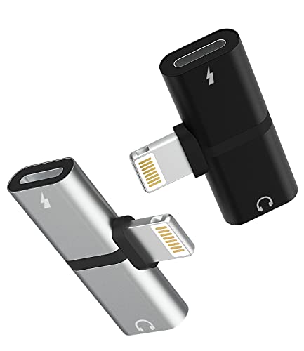 Kefiany Adaptateur Double Lightning pour iPhone (Lot de 2) Écouteurs + Chargeur AUX (2-en-1) – Splitter Audio et Charge Rapide – Compatible avec iPhone 14, 13, 12, 11 Pro Max, 8, 7 Plus, X
