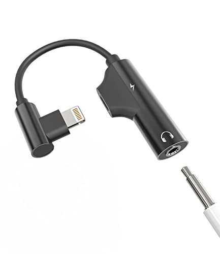 Adaptateur Charge Rapide pour iPhone (2-en-1) 3.5mm Casque vers Lightning Prise Chargeur Accessoire pour Apple MFI Splitter pour iPhone 14 13 12 11 Pro Max 8 7 Plus X XS SE