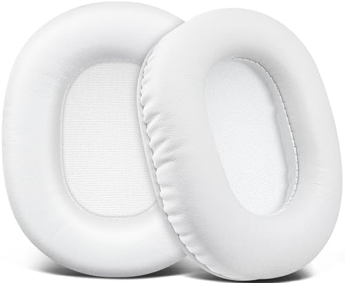 SOULWIT Mousse Coussin Coussinets pour Audio Technica ATH M50X M50XBT M50RD M40X M30X M20X MSR7 SX1 Monitor Casque Audio, en Cuir protéiné Plus Doux, en Mousse à mémoire de Forme Haute densité