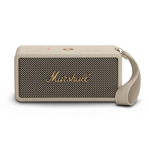 Marshall Middleton Haut-Parleur Bluetooth Portable sans Fil - 20+ Heures de Lecture Portable - Étanche IP67 - Crème