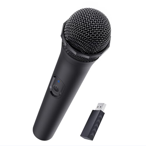 Mcbazel Faible Latence 2,4 G Microphone à Main sans Fil pour PS5 / PS4 / Pro / PS3 / PS2 / Xbox Series X | S/Xbox One X | Commutateur S/Xbox One/360 /NS Switch 2/OLED/Wii/Wii U/PC