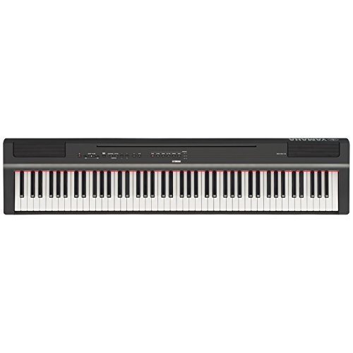Yamaha P-125 piano numérique avec 88 touches – Compact, transportable et élégant – Compatible avec l'application Smart Pianist – Noir