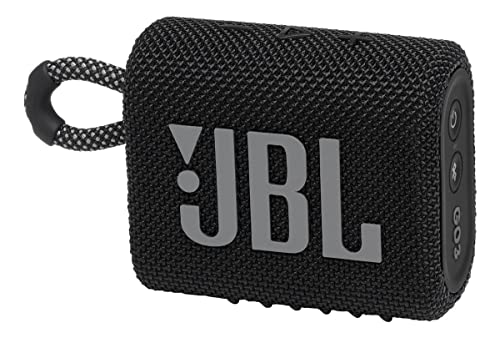 JBL GO 3 – Enceinte Bluetooth portable et légère, aux basses intenses et au style audacieux – Étanche à l’eau et à la poussière – Autonomie 5 hrs – Noir