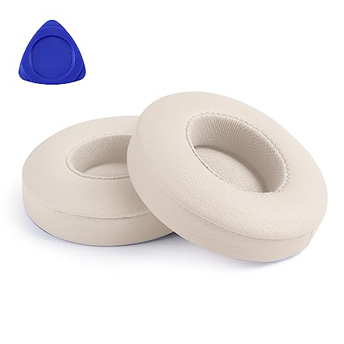 Yizhet 1 Paire de Coussinets Compatible avec Casque Beats Solo 2 Solo 3 Wireless Bluetooth, Cuir de Protéine et Mousse à Mémoire (Solo-Gold)