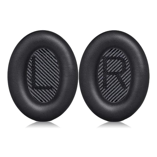 YISH Casque Coussinets pour Bose QuietComfort 35：Protéiné Mousse Coussin Coussinets Compatibles avec Bose QC35, QC35 II, Ae2, Ae2i, Ae2w, SoundTrue et SoundLink, Isoler Le Bruit (Noir)