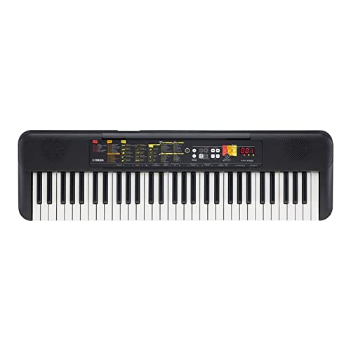 Yamaha PSR-F52 Clavier Arrangeur - Un clavier compact pour les débutants avec 61 notes, 144 sonorités d'instruments et 158 styles. finition en noir