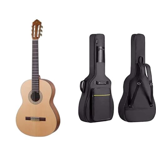 Yamaha C40MII Guitare Classique Nature Mat – Guitare traditionnelle 4/4 – Guitare classique d'étude & CAHAYA Housse de Guitare en Nylon Oxford Etui pour Guitare Etanche avec Poches Externes Housse