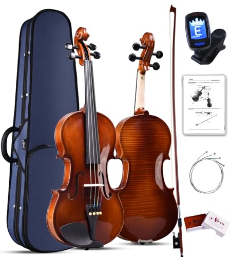 Aileen Violon 4/4 Adulte, Violin Débutant avec Aspect Antique Brillant