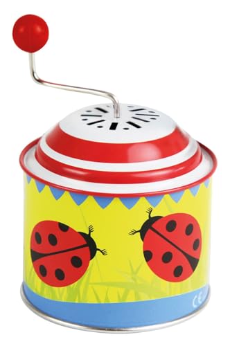 Bolz 52762 Boîte à musique Motif coccinelle porte-bonheur Orgelen, 18 m+, métal, 10,5 x 7,5 cm, Multicolore - Version Allemande