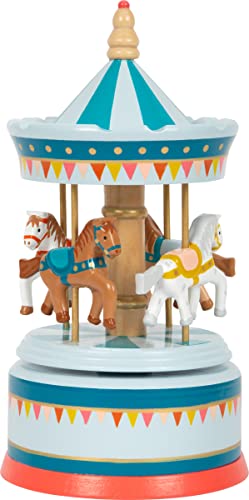 Small Foot Boîte à Musique Carrousel de Chevaux Cirque en Bois, décoration pour la Chambre d'enfant, avec Belle Musique pour s'endormir, 12321