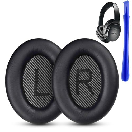 Bose QuietComfort 35 (QC35 II) Coussinets de rechange professionnels pour casque Bose Quiet Comfort 35 (QC35 II) en cuir doux, mousse d'isolation acoustique